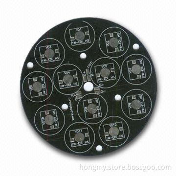 Single Layer Aluminum Base PCB, Black Solder Mask and HASL Finish